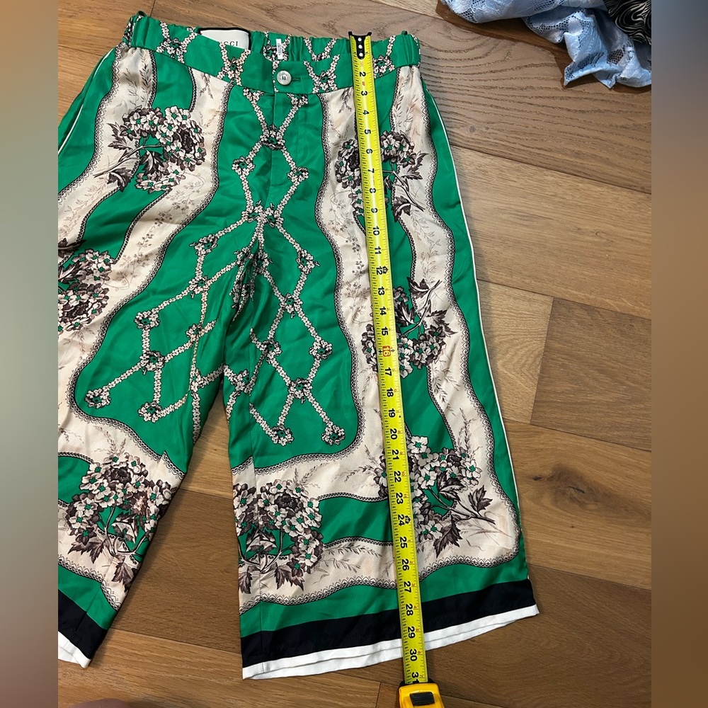 Gucci Palazzo Silk Cropped Pants Size 42 - Picture 13 of 15